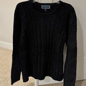 Cozy Black Chenille Sweater